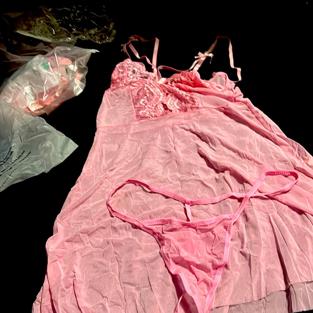 Pink lingerie